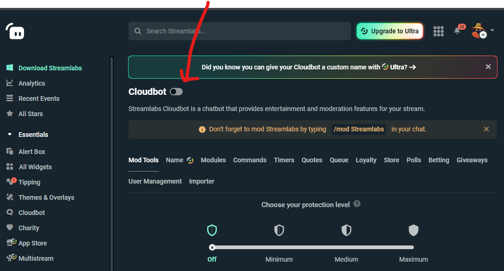 Setting Up StreamLabs Cloudbot - Show Me Your Bot